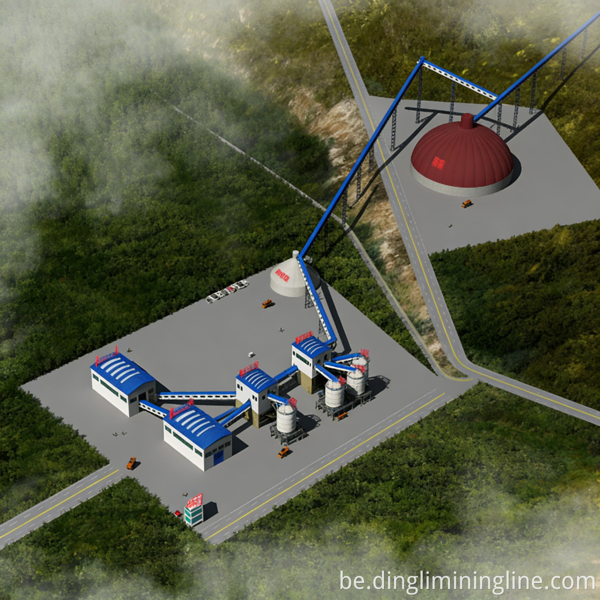 Вытворчая лінія па вытворчасці каменнага жвіру Stone Gravel Making Production Line